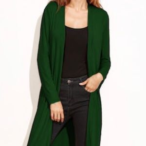 Long Green Kimono Duster